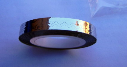 Скотч для манікюру, срібло широкий, фото 1