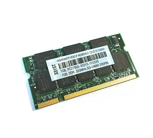 Память 1 ГБ SODIMM DDR PC2700 333 DDR1 новая