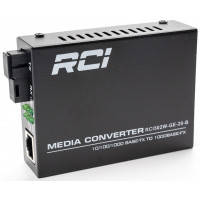 Медіаконвертер RCI 1G, 20km, SC, RJ45, Tx 1550nm standart size metal case (RCI502W-GE-20-B)