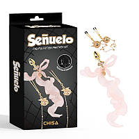 Набор для садо мазо игр бдсм / Пробка для анала с камнем и зажимы с украшением на соски