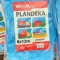 Тент 8x12 м (60g\m2) защитный Пландека Тарпаулин Польша (Wimar). Синий