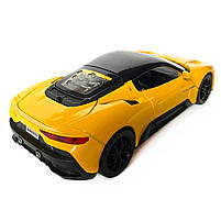 Іграшкова машинка металева Maserati MG20, Мазераті, жовта, звук, світло, інерція, откр двері, капот, Автоексперт,, фото 4