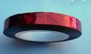 Скотч для манікюру, широкий червоний, фото 1