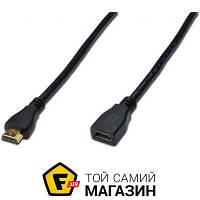 Удлинитель Digitus HDMI AM/AF High Speed with Ethernet 5м (AK-330201-050-S)