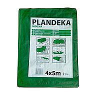 Тент 4x5 (120g\m2) защитный Пландека Тарпаулин зеленый Польша (Wimar). Оливковый