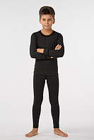Термокомплект для хлопчика з вовни Wool Comfort Kifa 203Ш-КДМ чорний розмір 36, зріст 128-136 см.