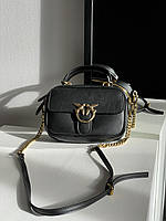 Pinko Square Simply Mini Calfskin Bag Black 22 x 14 x 6 см женские сумочки и клатчи высокое качество