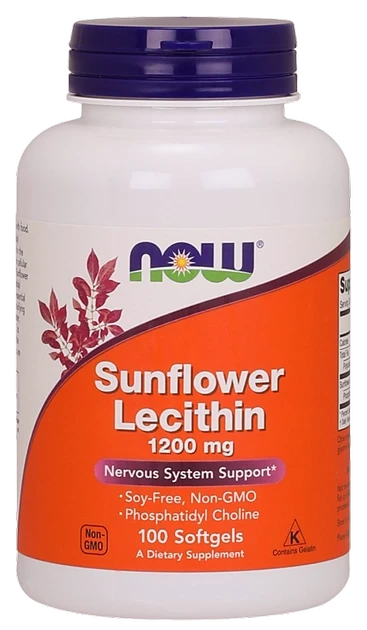 NOW Foods, соняшниковий лецитин, 1200 мг, 100 капсул, фото 1