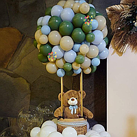 Набор 90 шаров для большого воздушного шара без корзины Счастье малыша Зеленый и беж