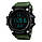 Годинник наручний чоловічий з підсвічуванням Skmei 1384AG 5ATM 54mm black/green, фото 3
