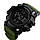Годинник наручний чоловічий з підсвічуванням Skmei 1384AG 5ATM 54mm black/green, фото 4