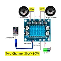 Аудіо підсилювач потужності звуку 2x30Вт D-клас TPA3110
