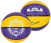 Мяч баскетбольный Nike Playground 2.0 8P L James Deflated Court Purple/Amarillo/Black/White размер 6