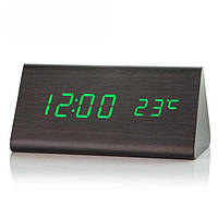 Настольные электронные часы VST-861 с будильником, датой и термометром, в форме деревянного бруска LF227