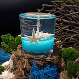 Декоративна гелева свічка Чародійка морська блакитна, фото 3