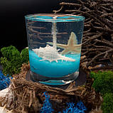 Декоративна гелева свічка Чародійка морська блакитна, фото 5