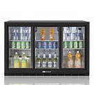 Шафа барна холодильна  HURAKAN HKN-DB335S на 300 л,  скляні розсувні двері, фото 2