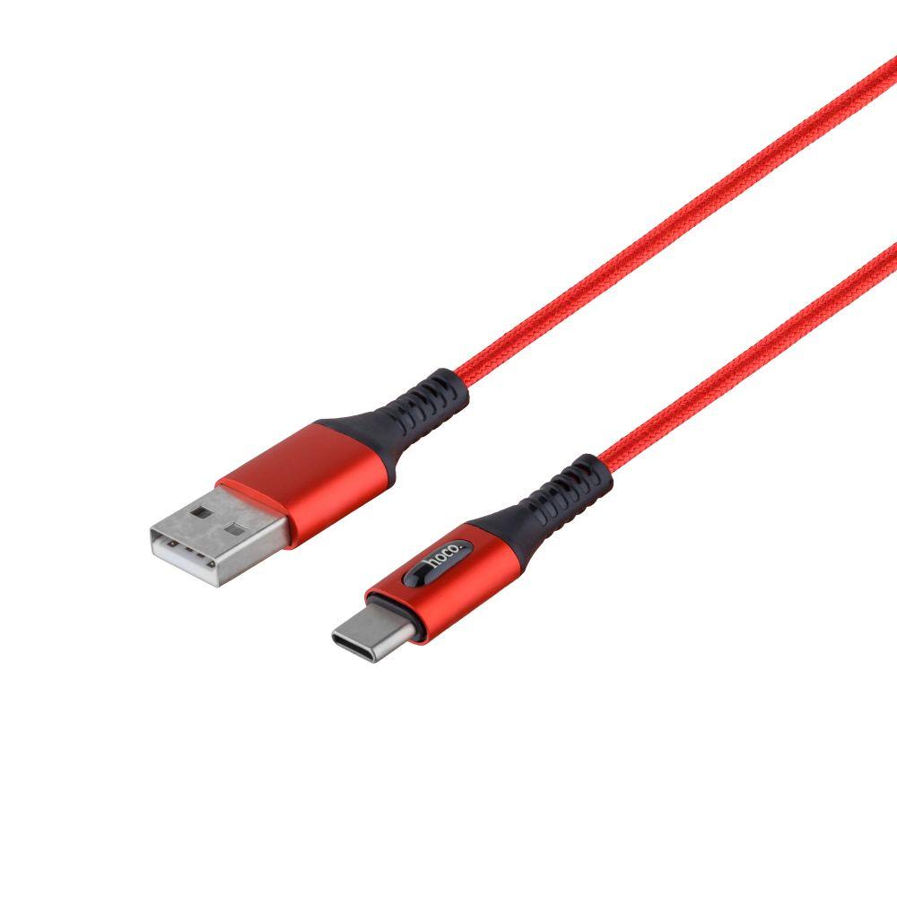Кабель USB Hoco U79 Admirable Type-C 3A Цвет Красный - фото 2 - id-p2013360571