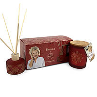 Набор из ароматической свечи и аромапалочек Aroma Home XMASS BOX "Вечерняя корица" 150г + 100мл (832010)