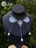 Ельфійський намисто на шию Підвіска з крилами та перлами — Aushal Jewellery