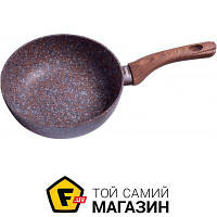 Круглая сковорода сотейник «Fissman» ( Magic Brown 24см (4466) ) подходит для газовых плит, для