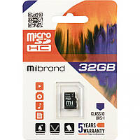 Карта Памяти Mibrand MicroSDHC 32gb UHS-1 10 Class Цвет Черный