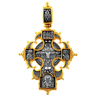 Православный крест. Распятие Христово с предстоящими. Ангел Хранитель Казанская икона Божией Матери.