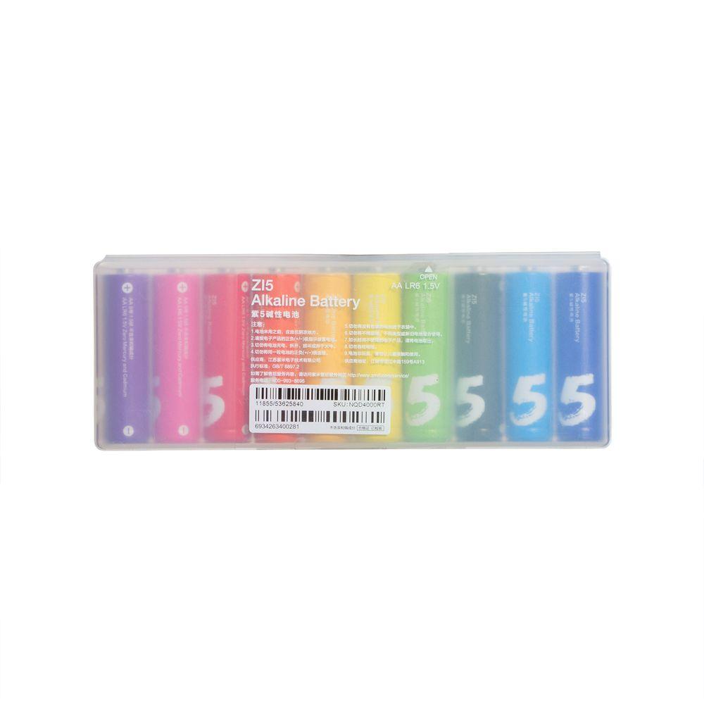 Батарейки Xiaomi Rainbow Zi5 (AA) Alkaline 1.5V-S2 / LR6 (10 шт.) Характеристики AA - фото 1 - id-p2013363742