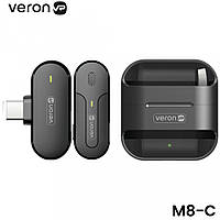 Беспроводной микрофон для телефона USB C Veron M8-C c кейсом зарядки