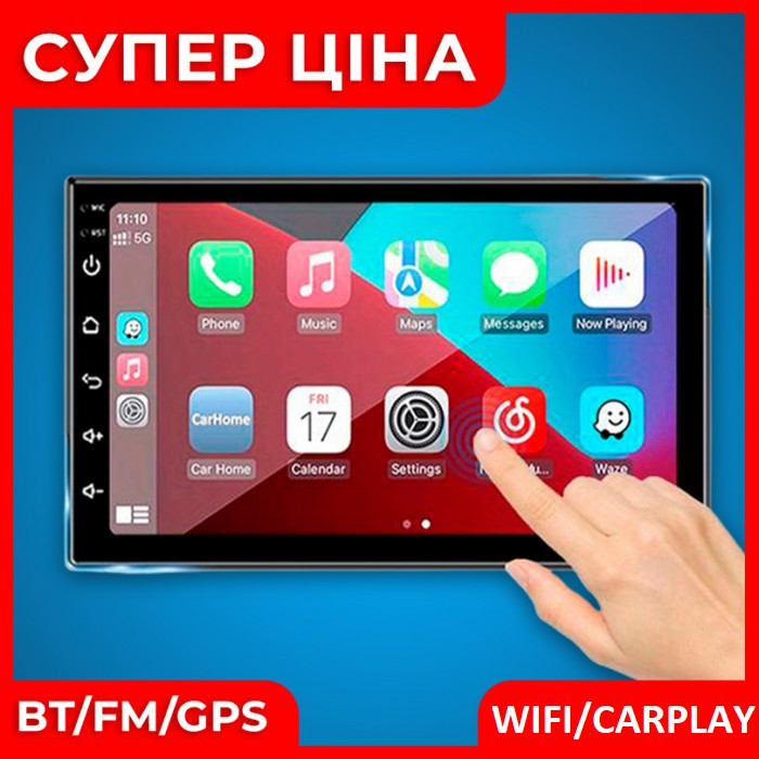 Автомагнітола MP5 CJ CP607 BT Android CARPLAYER 4G-32G 2din, Магнітола в автомобіль