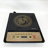 Індукційна плита Domotec MS-5833, Однокомфорочна настільна плита, Маленька електроплита, фото 5