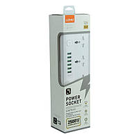 Мережевий подовжувач LDNIO SC5614 5 socket/6 USB Колір Білий