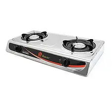 Газова Плита Steel Domotec MS 6606 (Настільна 2 конфорки), Переносна Пічка, фото 3