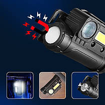 Налобний Ліхтар BL 123 COB + USB Charge, Ліхтарик на голову світлодіодний стрічковий, фото 2