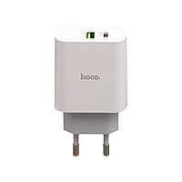 Сетевое Зарядное Устройство Hoco C80A PD 20W + QC3.0 Type-C to Type-C Цвет Белый