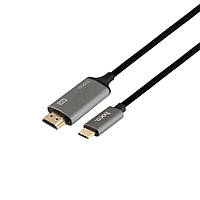 Кабель Переходник Hoco UA13 Type-c HDMI 1,8m Цвет Серый