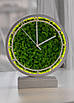 Годинник настільний з мохом і підсвічуванням білий, фото 3
