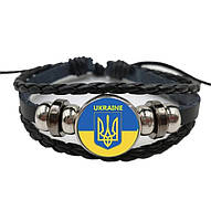 Патриотический плетеный браслет Zhejiang с символикой Украины 3