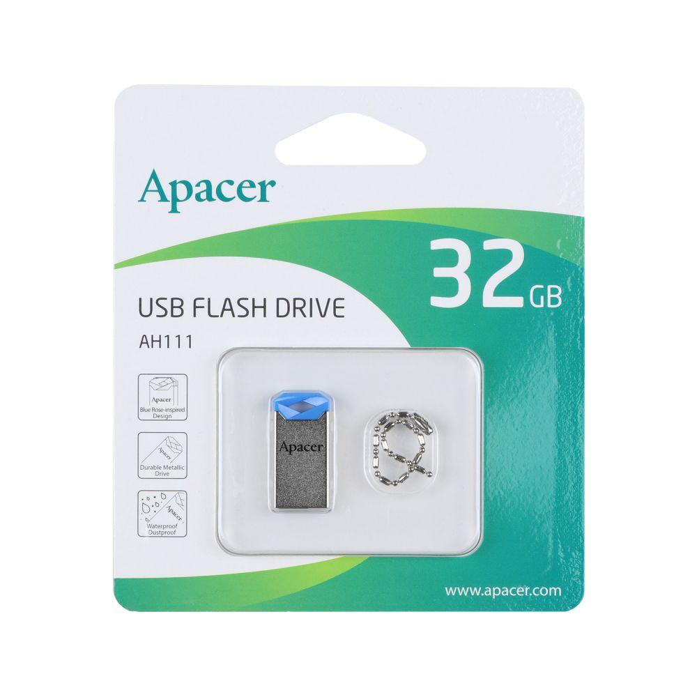 Накопитель USB Flash Drive Apacer AH111 32gb Цвет Silver/Crystal - фото 2 - id-p2013370803