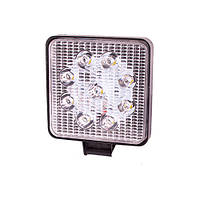 Фара робочого світла WLP-27S1F2 FLOOD 9Led*3W (106*106*19)/10-30V/27W/6000K