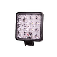 Фара робочого світла WLP-48S1S2 SPOT 16Led*3W (106*106*18)/10-30V/48W/6000K