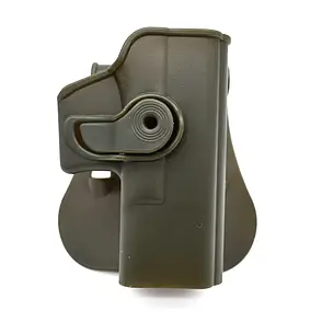 Зелена тактична полімерна кобура + паучер Gen1-4 Glock 17 IMI Glock Green (Paddle), фото 3