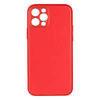 Чехол для iPhone 12 Pro Leather Gold with Frame without Logo Цвет 2 Red