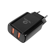 Мережевий зарядний пристрій Ridea RW-21011 Element Duo 2 USB 2.1 A Колір Чорний