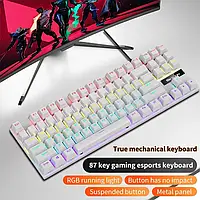 Игровая Механическая Клавиатура SKYLION K87 с Подсветкой Клавиш RGB (Белая)