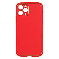 Чехол для iPhone 11 Pro Leather Gold with Frame without Logo Цвет 2 Red