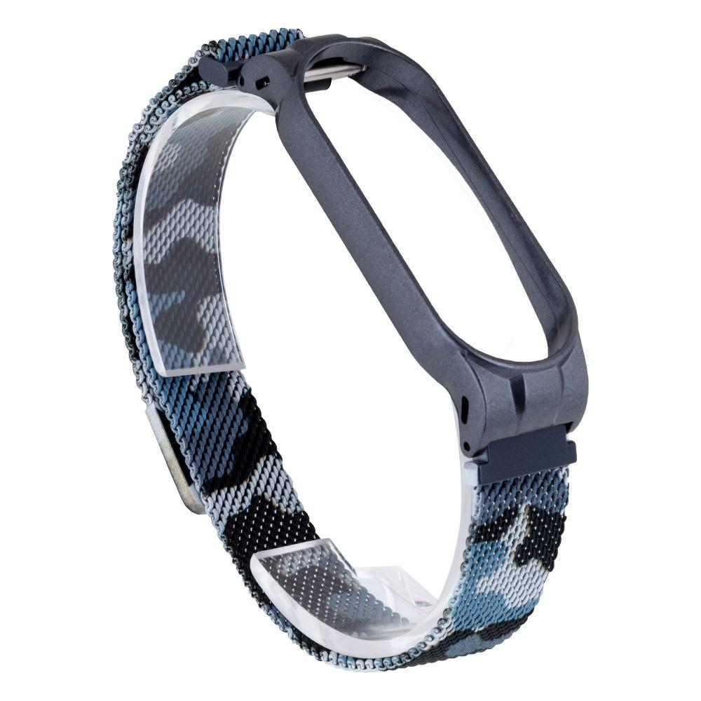 Ремешок для Xiaomi Mi Band 5/6 Milanese Loop Color Цвет Хаки Тёмно-Синий - фото 1 - id-p2013364593