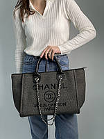 Chanel Deauville Large Shopping Bag Emerald женские сумочки и клатчи хорошее качество