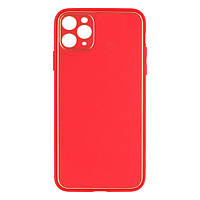 Чехол для iPhone 11 Pro Max Leather Gold with Frame without Logo Цвет 2 Red