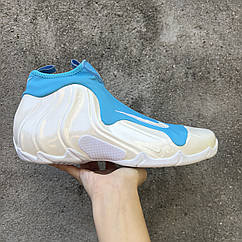 Білогоблакитні Nike Air Flightposite UNIVERSITY BLUE чоловічі баскетбольні кросівки 624015-141